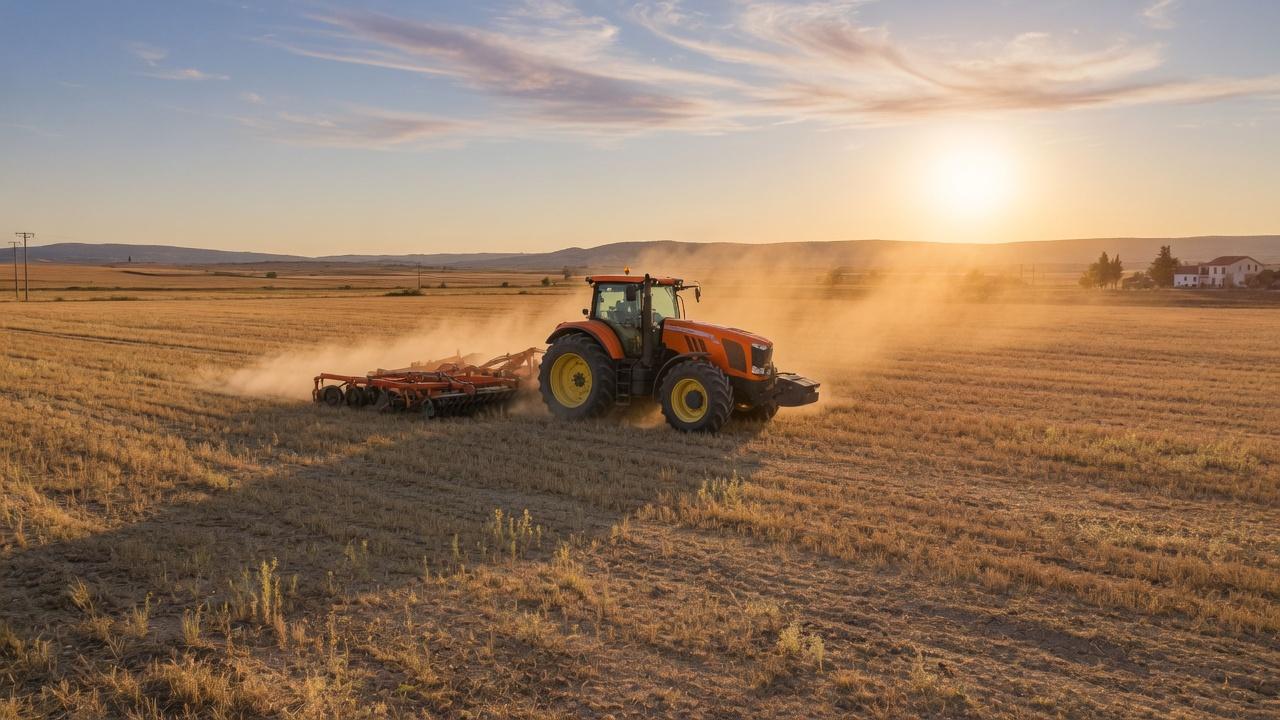 Tractor en el campo